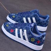 潮运动板鞋 春季 男 女新款 低帮平底百搭休闲爆款 单鞋 帆布复古面包鞋