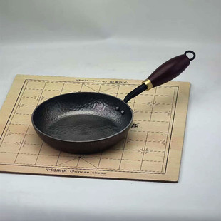 章丘热锻平底锅熟铁早餐煎蛋锅小号加厚手工锻打烙饼牛排锅无涂层