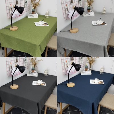 日式棉麻网红书桌ins茶几餐桌布