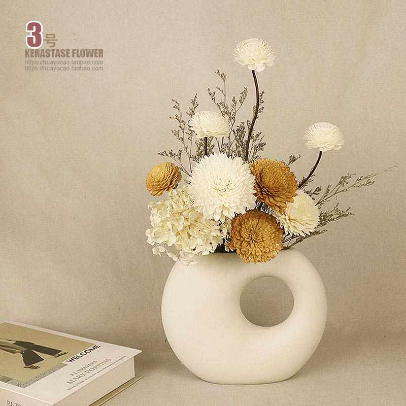 新疆包邮干花瓶摆件客厅插花轻装饰品电视柜假奢花束桌面高档花家