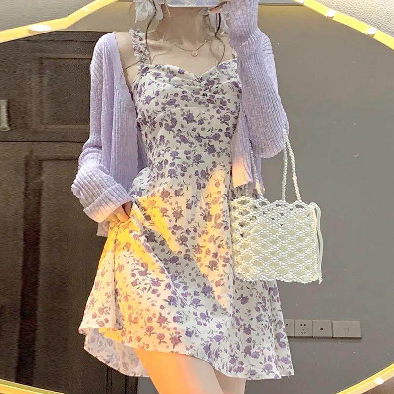 NOHASHTAG NOHASHTAGNOHASHTAG碎花吊带连衣裙女夏季新款设计感