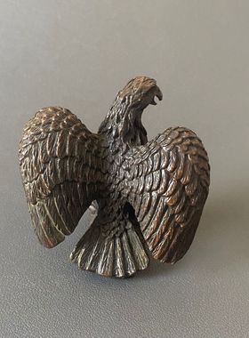 2026老鹰摆件大鹏鸟客厅玄关装饰摆件复古合金雄鹰镇尺茶台茶宠手