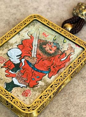 2026爆款钟馗纳福唐卡吊坠厂家十二生肖八大守护神景区佛系纪念品