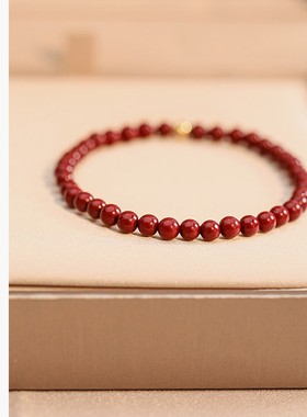 2026饰悟银饰金珠朱砂手串手链手饰品本命年红色新年珠子手链女款