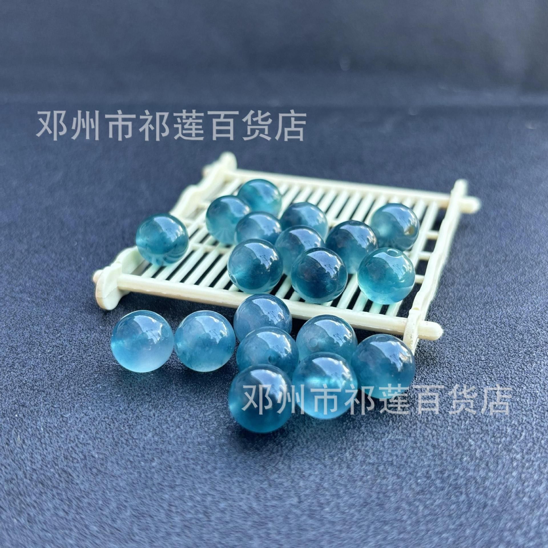 2025天晴冻珠子散珠冰种翡翠色串珠diy手工手链项链半成品配件饰