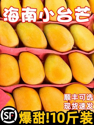 海南小台芒新鲜10小芒果鲜果整箱应季特产水果小台农芒果大果甜斤