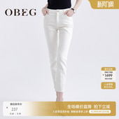铅笔裤 秋修身 女10441060 通勤紧身牛仔裤 OBEG欧碧倩时尚