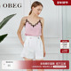 奥莱特卖OBEG欧碧倩夏时尚 吊带蕾丝花边简洁内搭修身 背心1092053
