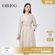 OBEG欧碧倩韩系优雅收腰风衣春装 外套50481532 简约中长款