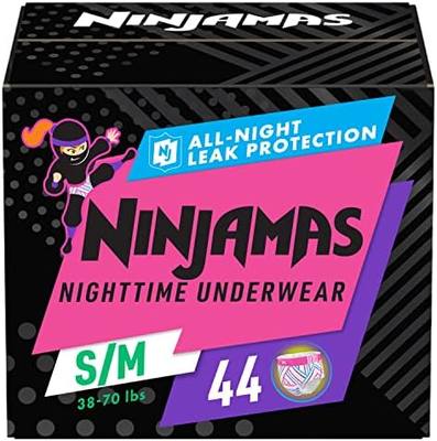 Pampers Ninjamas Nighttime Bedwetting Underwear Girls Size S