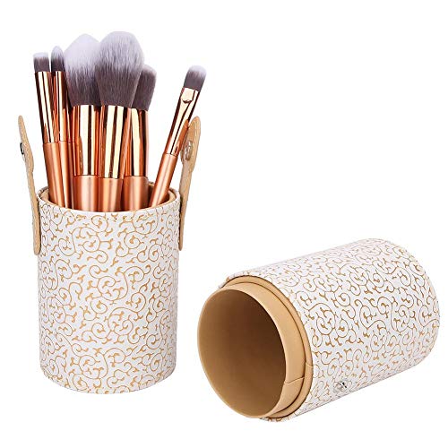 Mavis Laven Makeup Brush Holder PU Leather Portable Makeup B