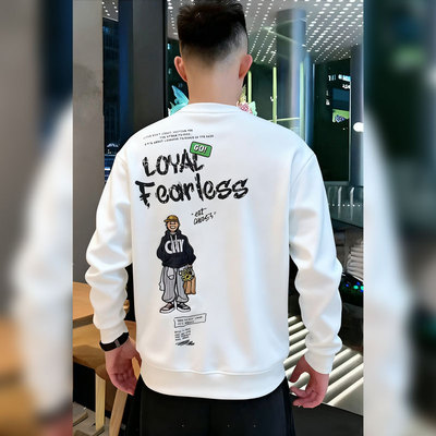 潮牌卫衣男款秋冬帅气长袖男高级