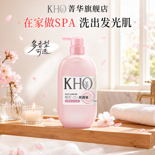 菁华kho沐浴露滋润花香玫瑰皂