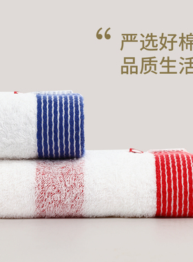 hayashi两条装日本进口今治毛巾情侣条纹纯棉女洗脸家用吸水柔软