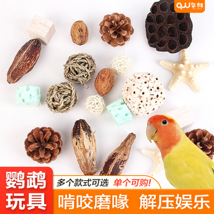 鹦鹉啃咬大全玄风牡丹虎皮中小型娱乐解闷益智类训练鸟笼内玩具