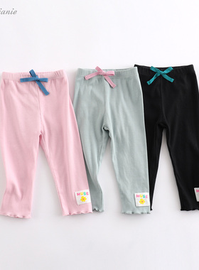 VP清仓】马克珍妮春装 女童弹力针织打底裤 儿童裤子长裤220759