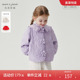 马克珍妮女童立体小花翻领外套棉衣儿童棉服冬241017 商场同款