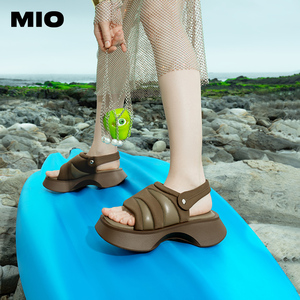 MIO米奥夏鱼嘴鞋松糕厚底运动沙发凉鞋酷感个性时尚休闲沙滩鞋女