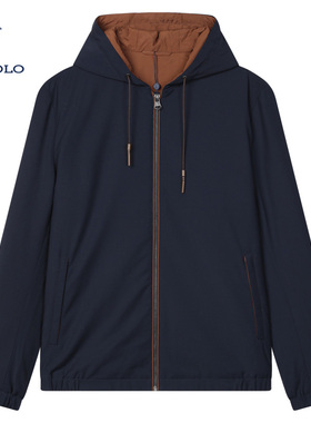 【绵羊毛】DIVPOLO保罗男士夹克连帽2025秋休闲外套上衣ML01133H2