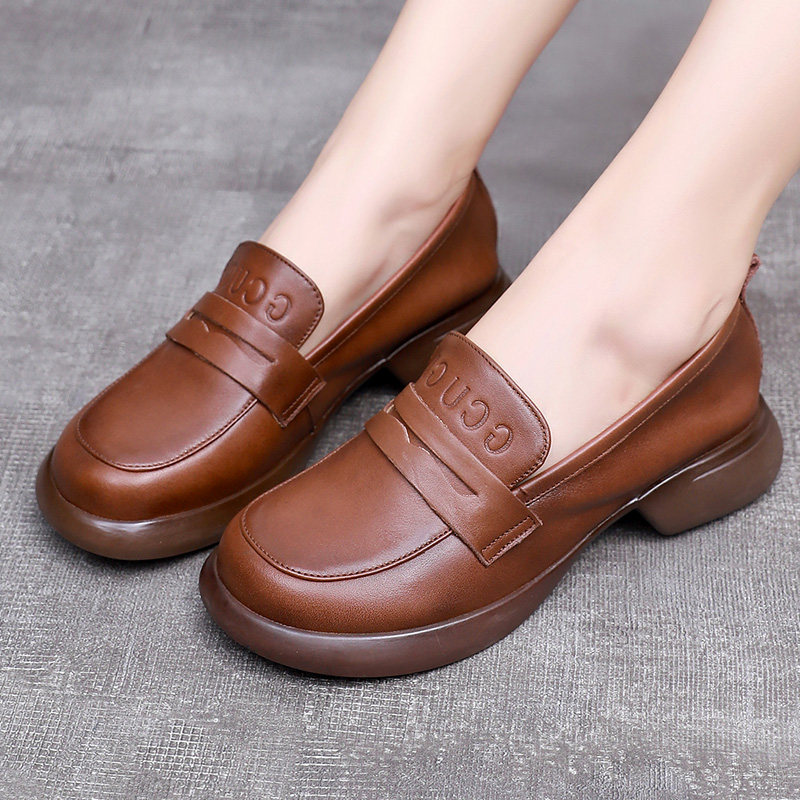 真皮女鞋中老年女士妈妈鞋子软底软面单鞋休闲皮鞋大码女鞋41-43