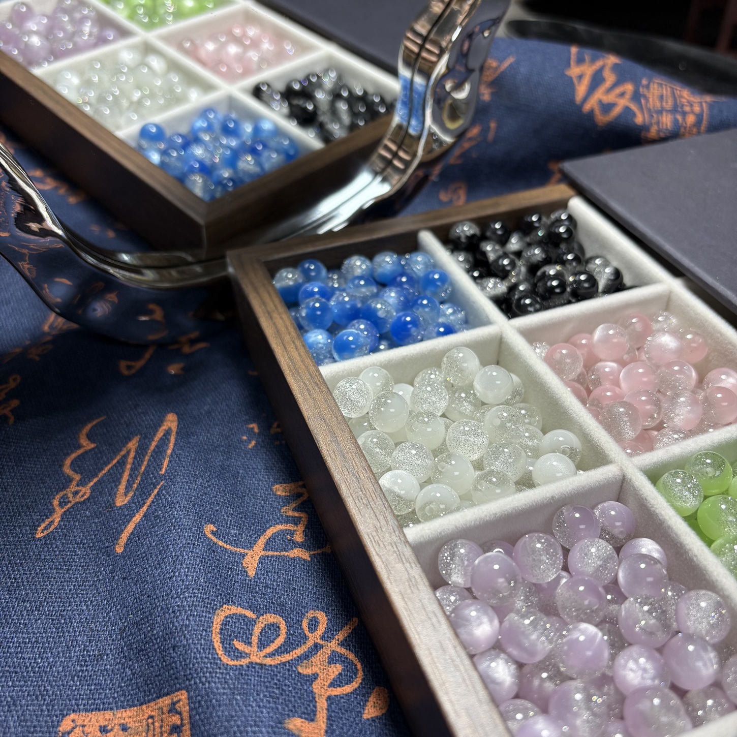 10mm魅力满天星树脂猫眼直孔圆珠