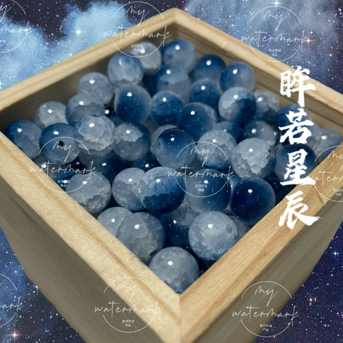10mm双色经典爆款古风玉碎圆珠手工diy手链手串散珠仙女饰品材料