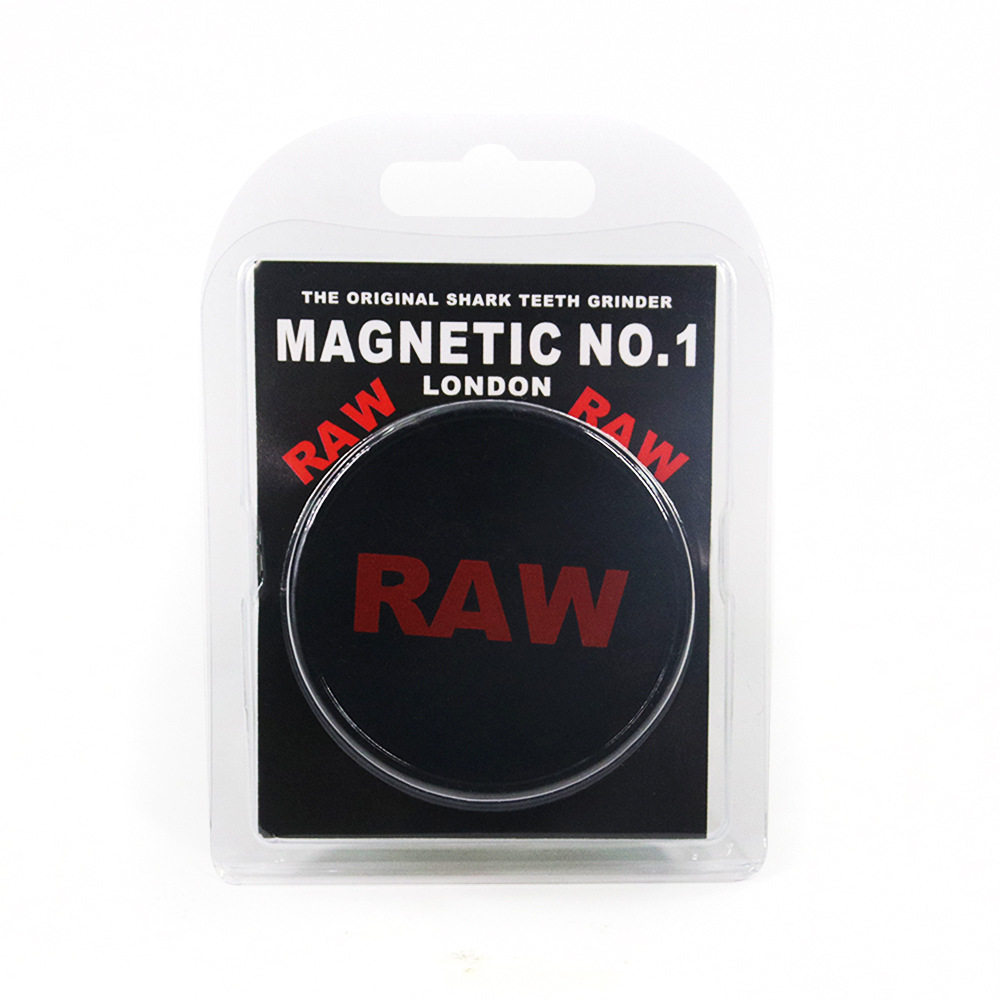 跨境直供raw塑料磨烟器 60mm磁铁研磨器便携式碎烟器研磨器吸卡装