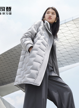 波司登秋女款简约时尚显瘦立领轻薄鹅绒羽绒服通勤