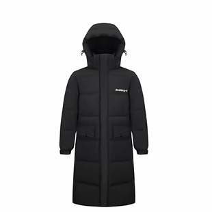 波司登冬户外长款过膝羽绒服保暖男女同款拼接外套