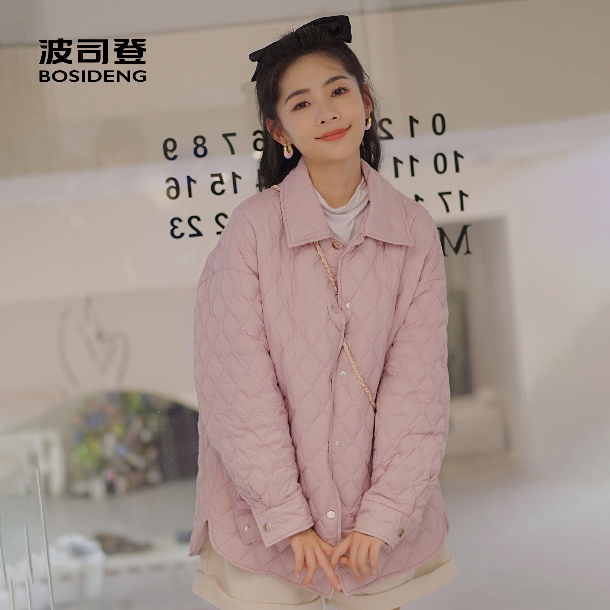 衬衫领轻薄羽绒服波司登时尚