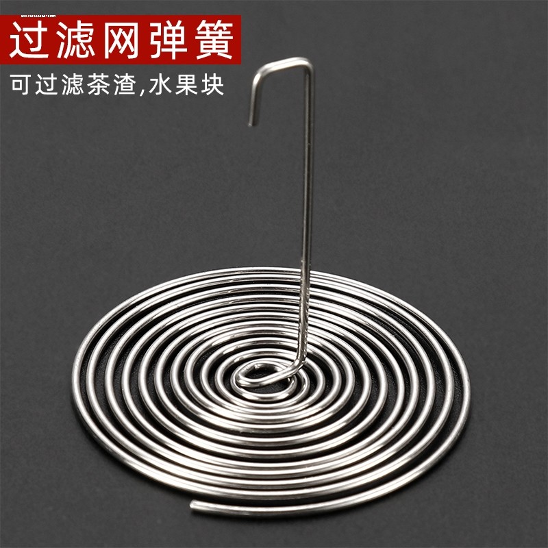 嘴花茶茶水大号泡茶壶金属滤茶茶叶玻璃茶壶过滤网弹簧隔渣通用壶