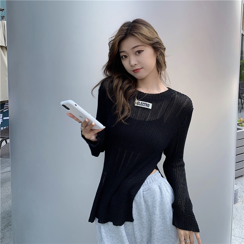 Real price women's knitwear lazy style personality simple temperament women's Korean sweater with thin