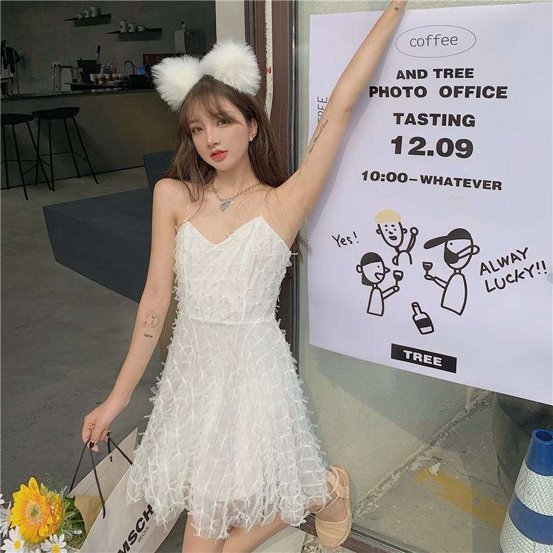 Real price 2021 new heavy industry gauze quality super FAIRY DRESS suspender skirt light dress
