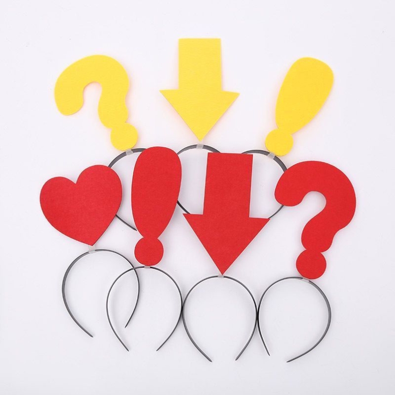 新款箭头发箍创意搞怪头箍旅游发箍显眼包节假日卖萌搞笑符号头饰