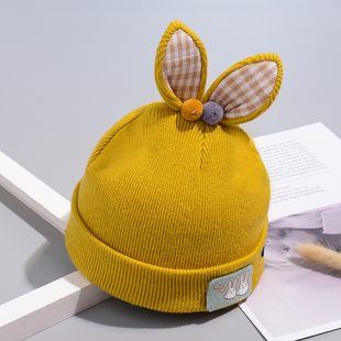 秋冬季 男宝宝冬天可爱5女宝2春秋款 3男孩4冬季 0个月婴儿帽子秋季
