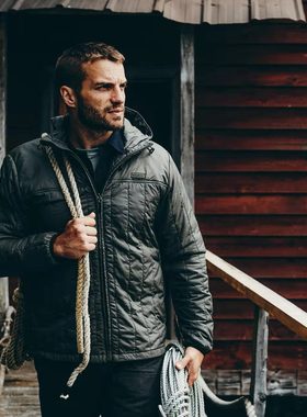 现货FILSON美式ULTRALIGHT男士休闲保暖防水轻量连帽P棉衣夹克冬