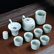 Ánh Sáng Sang Trọng Ru Lò Kung Fu Bộ Trà Cho Gia Đình Phòng Khách Trung Quốc Ru Lò Mở Ấm Trà Bao Bát Ấm Trà Xishi nồi ấm tích trà bo am chen cao cap