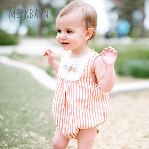 Milkbarn婴幼儿绣花包屁衣