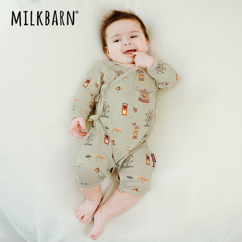 Milkbarn纯棉连体服哈衣婴儿春夏