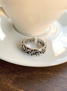 复古泰银男士925银不掉色戒指