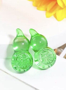 水晶琉璃小葫芦牵绿色