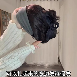 大波浪发箍假发全头套女可拆卸一体仿真发新款麻花辫高颅顶自然