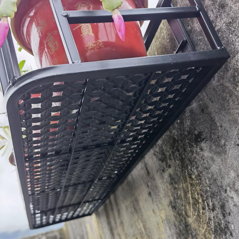 圆置墙面壁挂花架悬挂式铁艺栏杆花盆架阳台户外多功能角形新品