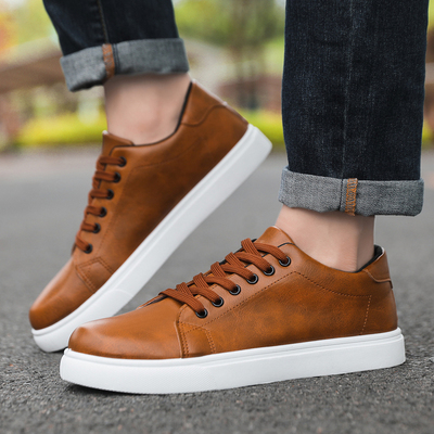 男鞋2025新款春季透气小白鞋韩版潮流百搭一脚蹬运动休闲软底潮鞋