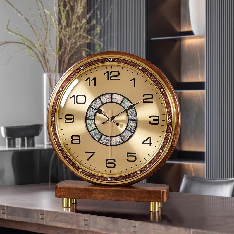 轻奢新中式座钟客厅静音台钟
