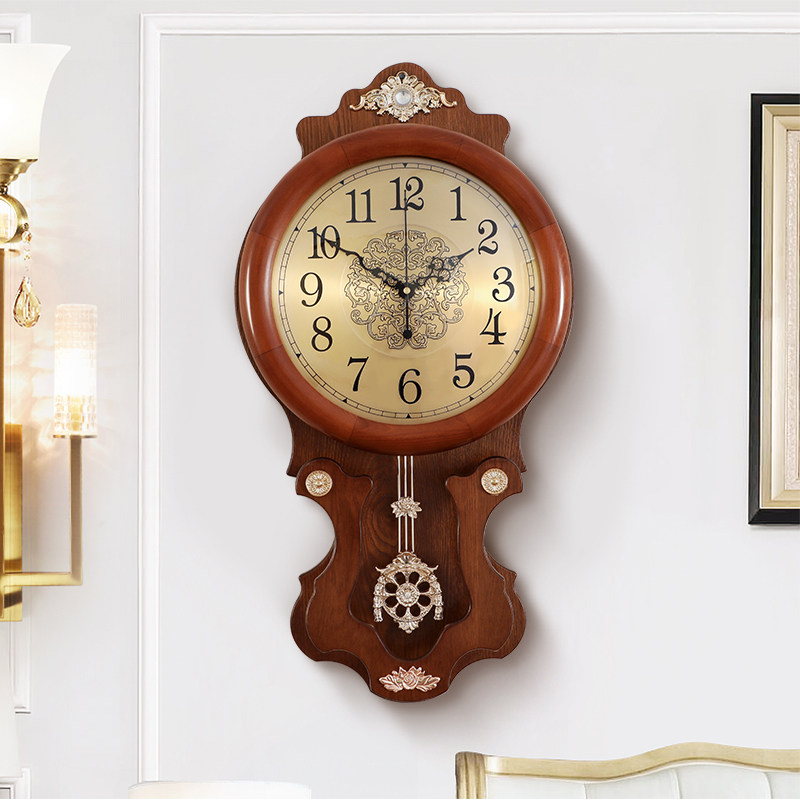 European style solid wood Wall clock a living room Mute Retro decorate Clock Wall hanging atmosphere household fashion swing clocks and watchesin the Home accessories , Home bell ornaments/Alarm Clock , Wall clock  category - from Buy2taobao.com to provide professional Taobao agent buy service