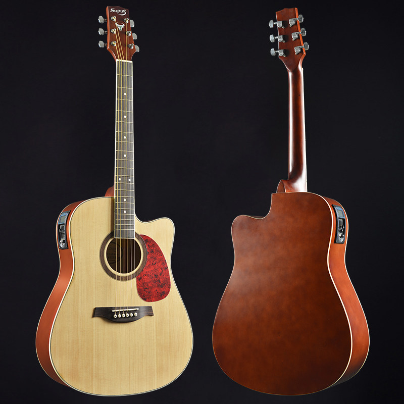 民谣吉他初学者41寸40寸单板新手入门木吉它男女学生专用电箱吉他