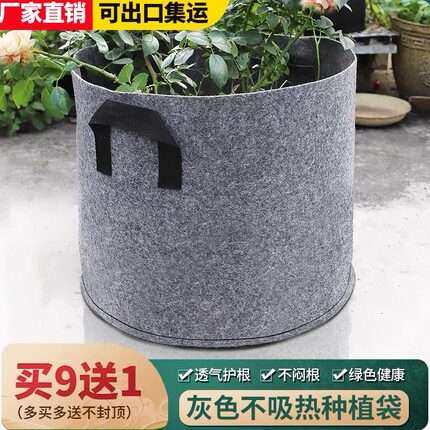 美种植袋加厚无纺布特大阳台楼顶种菜盆超大花箱月季蓝莓灰色包邮