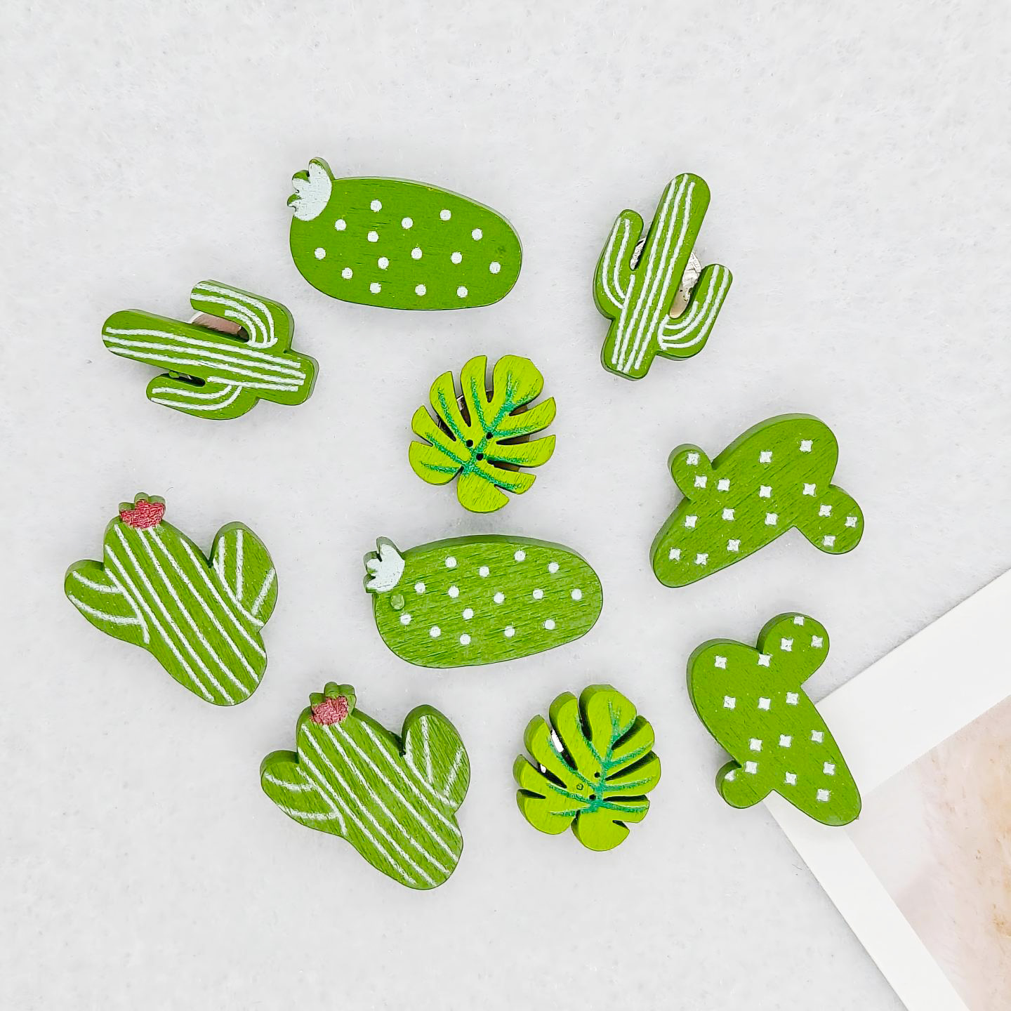 仙人掌木质创意图钉按钉毛毡板钉子照片墙留言软木板装饰钉大头钉