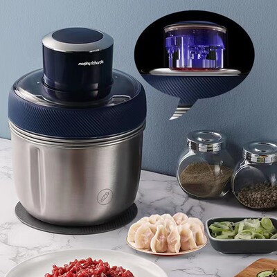 摩飞绞肉机家用电动多功能不锈钢碎菜和面料理机绞馅机MR9401